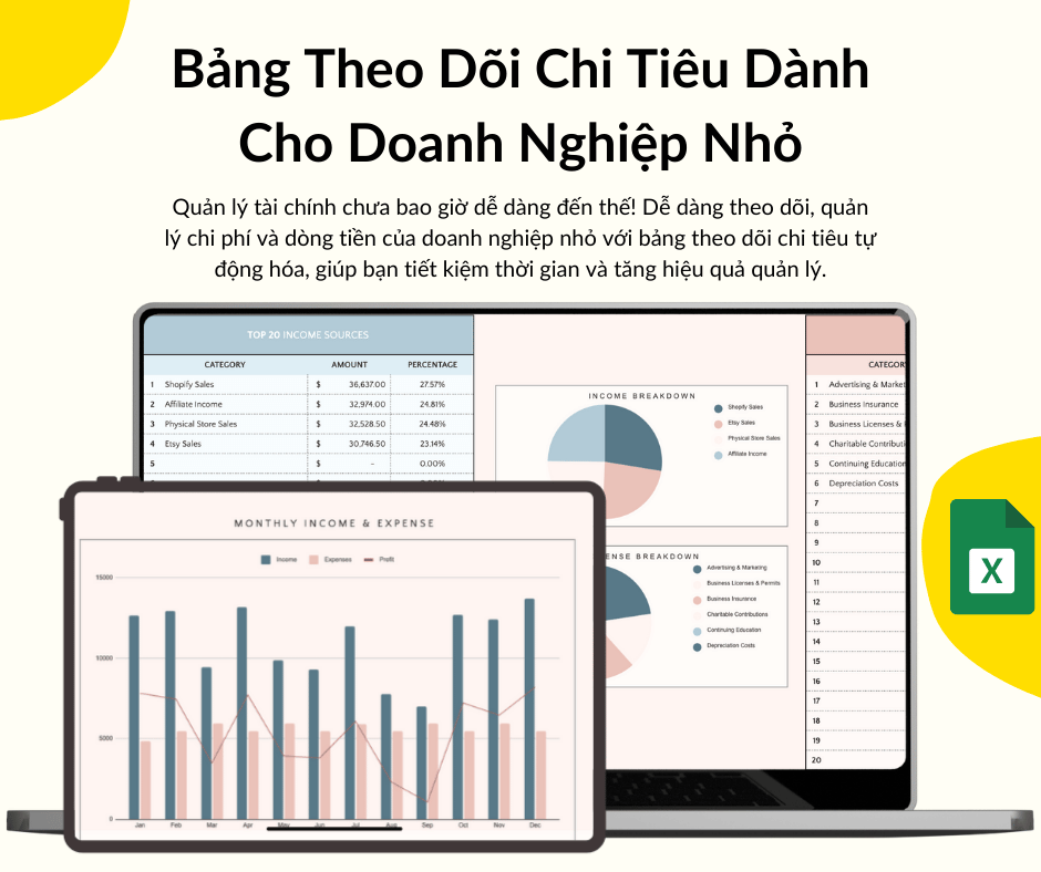 Mẫu Bảng Chi Tiêu DN Nhỏ - Quản Lý Chi Tiêu Hiệu Quả, Tránh Thất Thoát