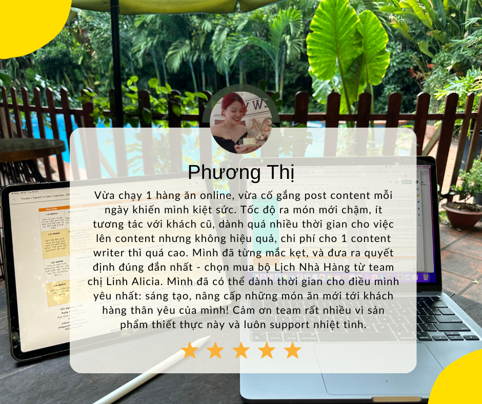 Mẫu Content Calendar 365 Ý Tưởng Tăng Trưởng Doanh Thu Dành Cho Nhà Hàng, Quán Cà Phê